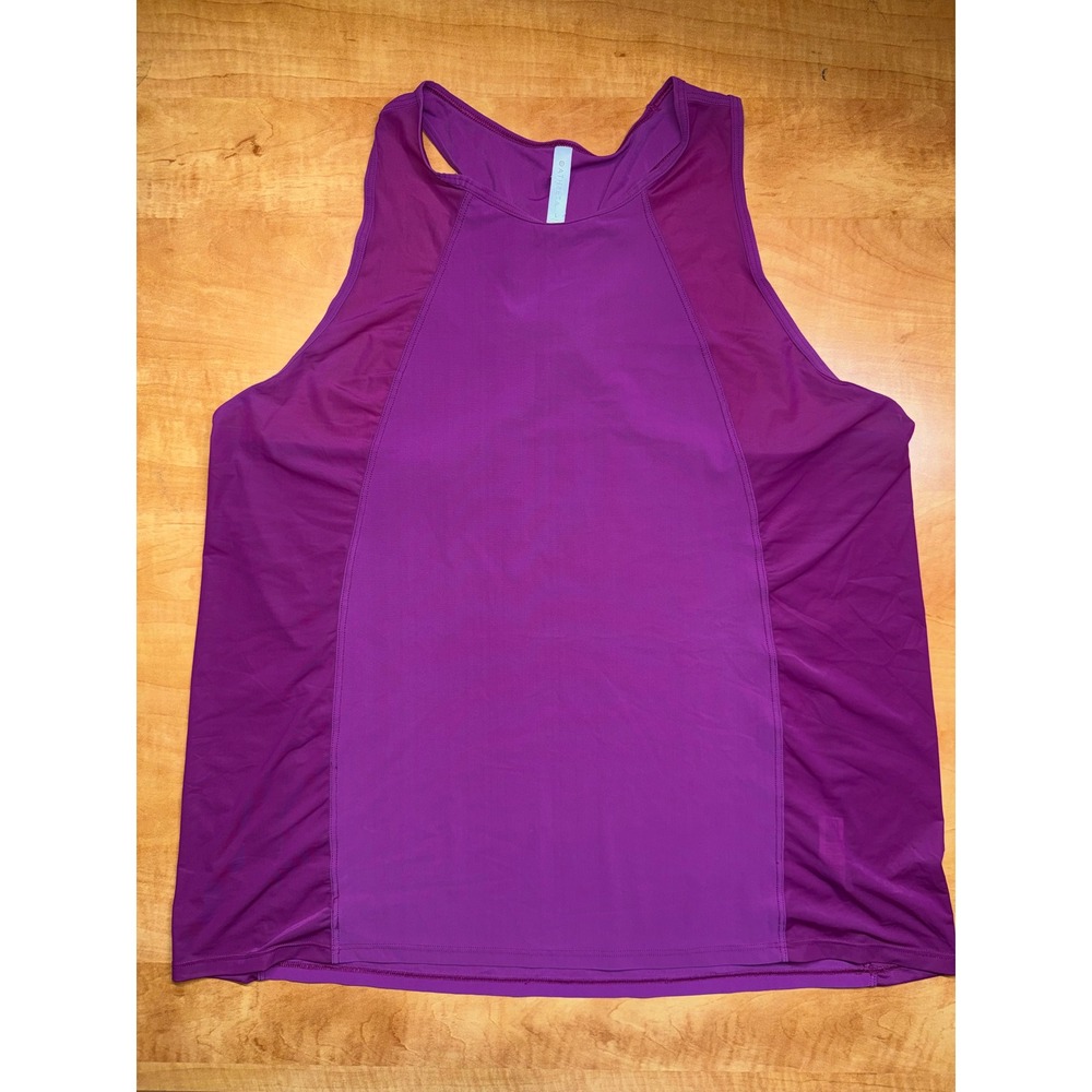 Athleta Womens Purple Mesh Panel Racerback Athletic Tank Top L